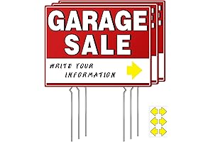 Multipurpose, Portable, and Clearly Visible Yard Sale Signs