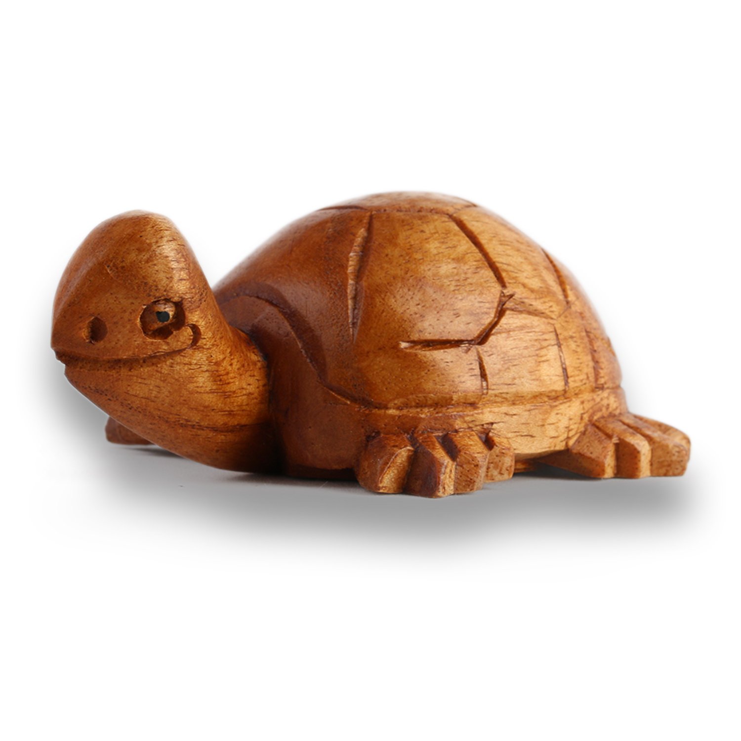 ART-CRAFT Schildkröte Miniatur Schnitzerei aus Suar Holz 3cm
