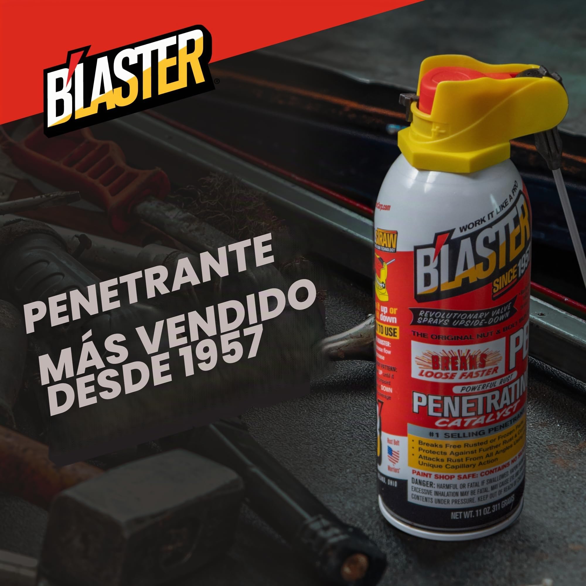 B'Laster - Spray de aceite penetrante – Líquido penetrante para prevenir el óxido – Afloja los pernos oxidados, protege contra la corrosión, spray antioxidante multiusos para piezas congeladas – 11