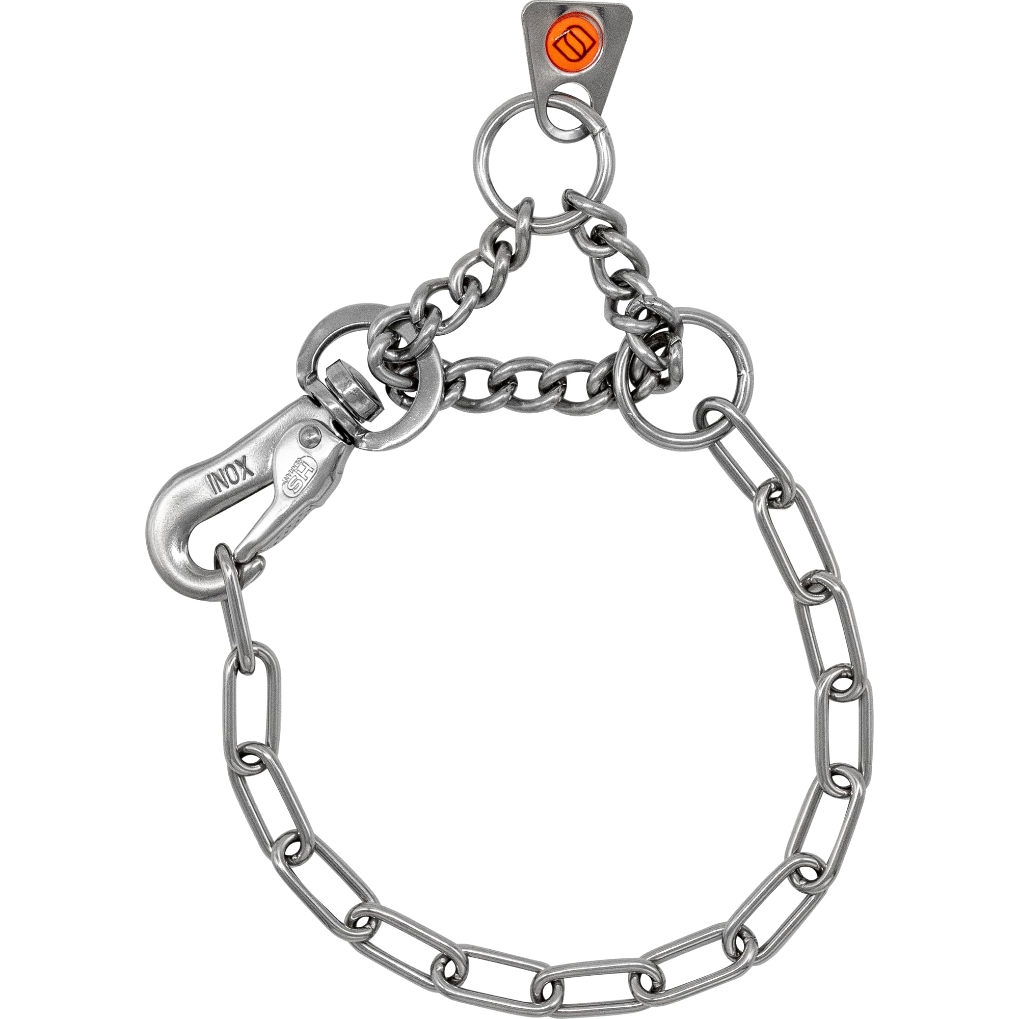 Herm. Sprenger Hundehalskette – Verstellbar, Edelstahl rostfrei, 2,0 mm, mit Sprenger-Haken & Durchzugskette – sicher & sanft für Training & Alltag (33 cm)
