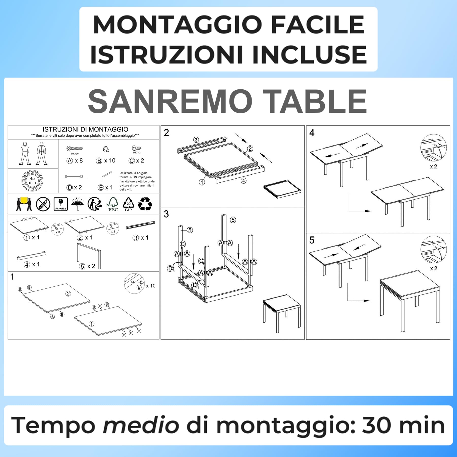 yelloo SANREMO Tavolo Bar Cucina Colore BEIGE 70x70 Allungabile 140 cm Tavolino Mod. SANREMO