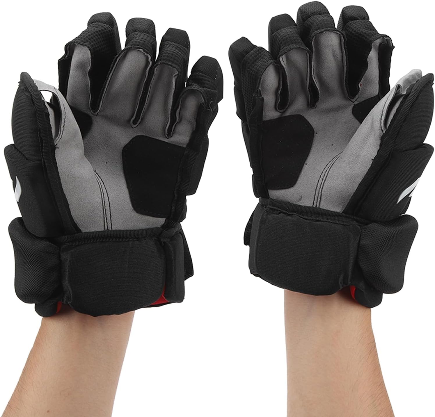 Ice Hockey Gloves, Adult Ice Hockey Gloves Lightweight Protective Equipment Bendable Finger Protective Gloves for Hockey Players