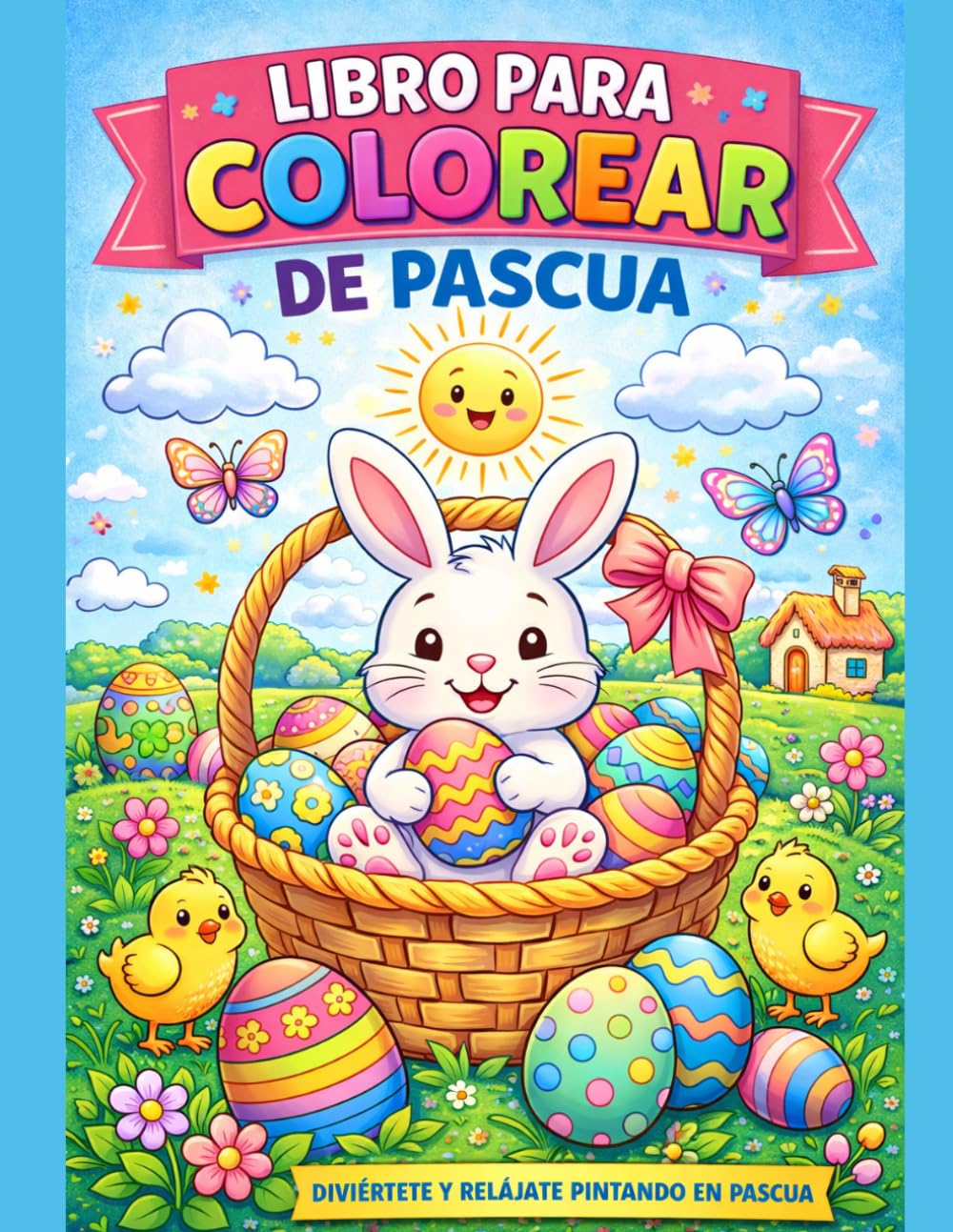 Libro para Colorear de Pascua: 50 Dibujos Divertidos y Relajantes para Niños y Adultos