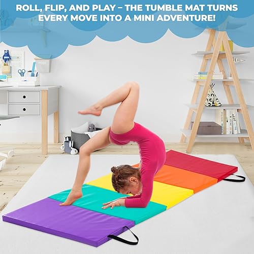 Miniatura 3 de New-Bounce - Colchoneta de gimnasia para niños, tapete plegable para ejercicios en casa