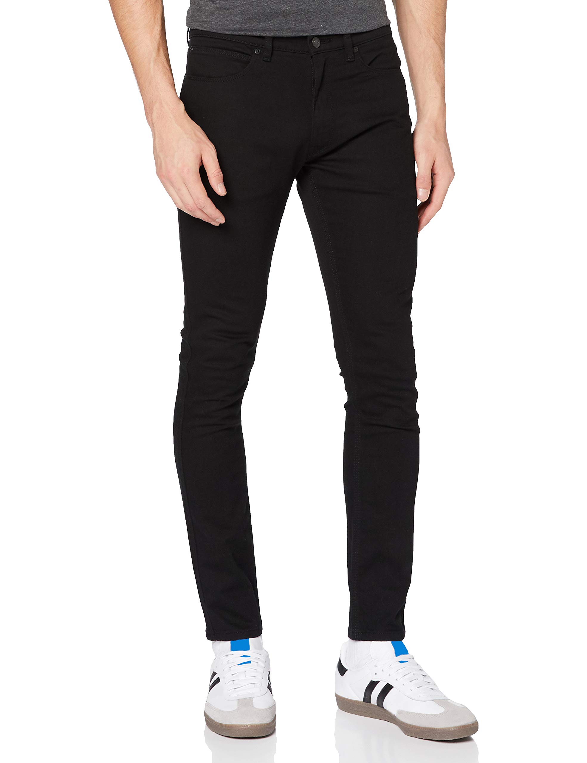 HUGOMens 734 Extra-Slim-fit Jeans in Dark-Grey Stretch Denim