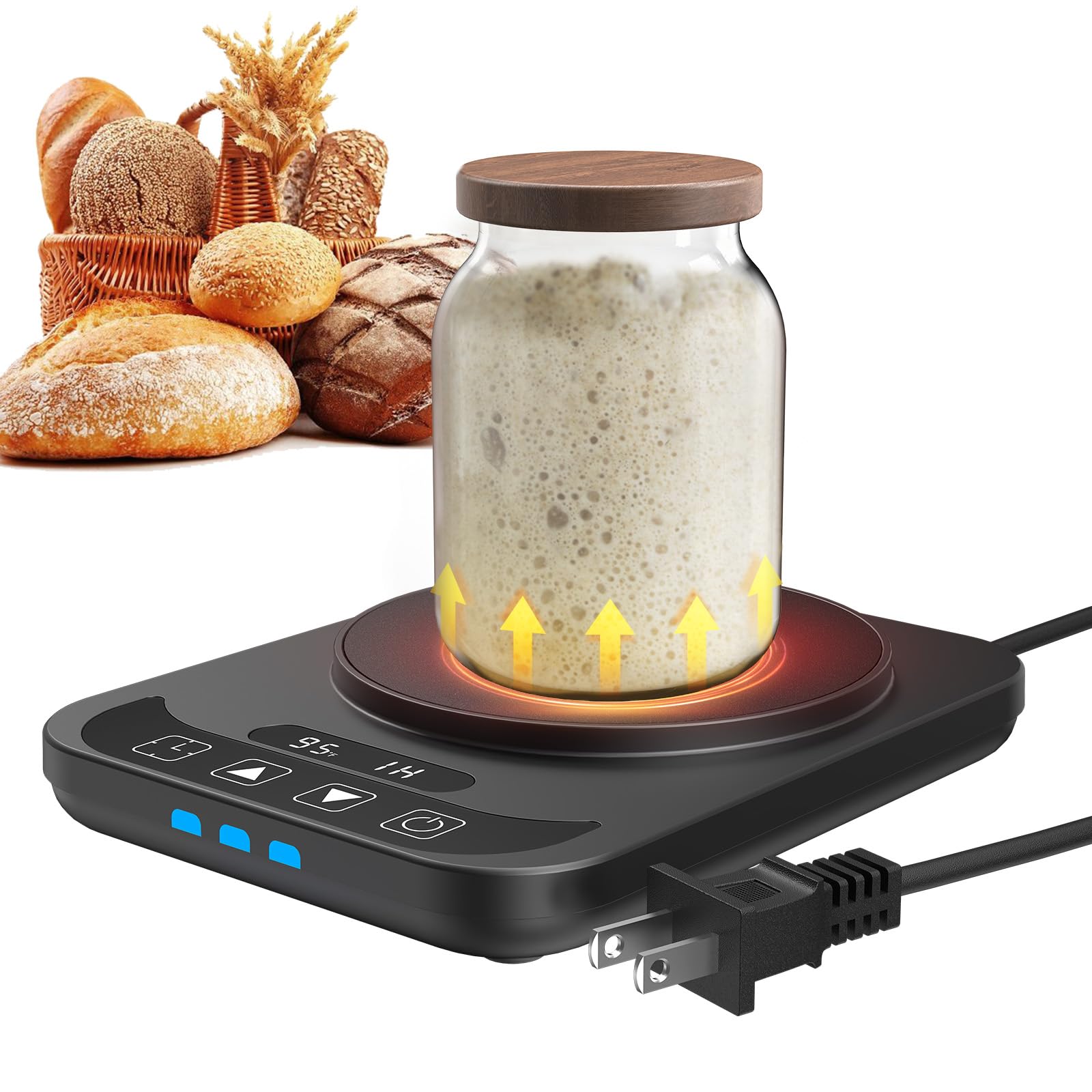 MQUPIN Sourdough Starter Warmer (Black)