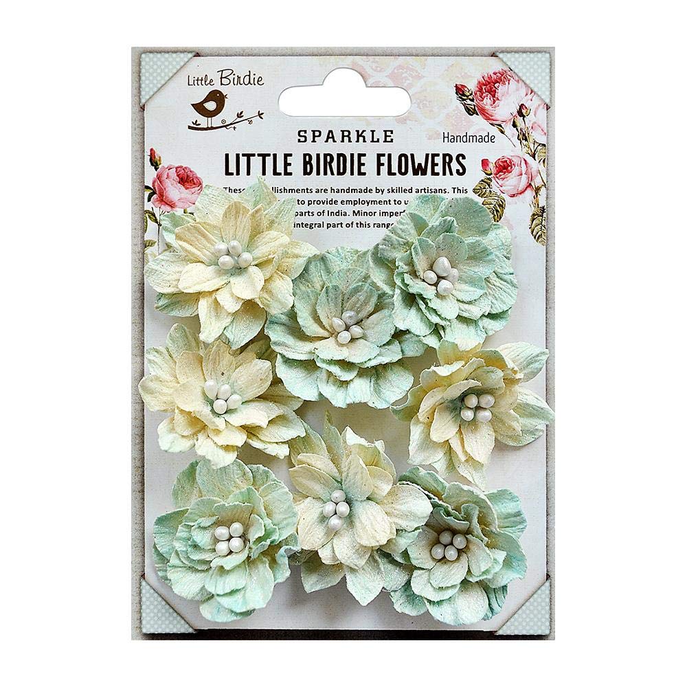 Little Birdie Handmade Ocean Mist Flower Serenade (Multicolor) -8pcs
