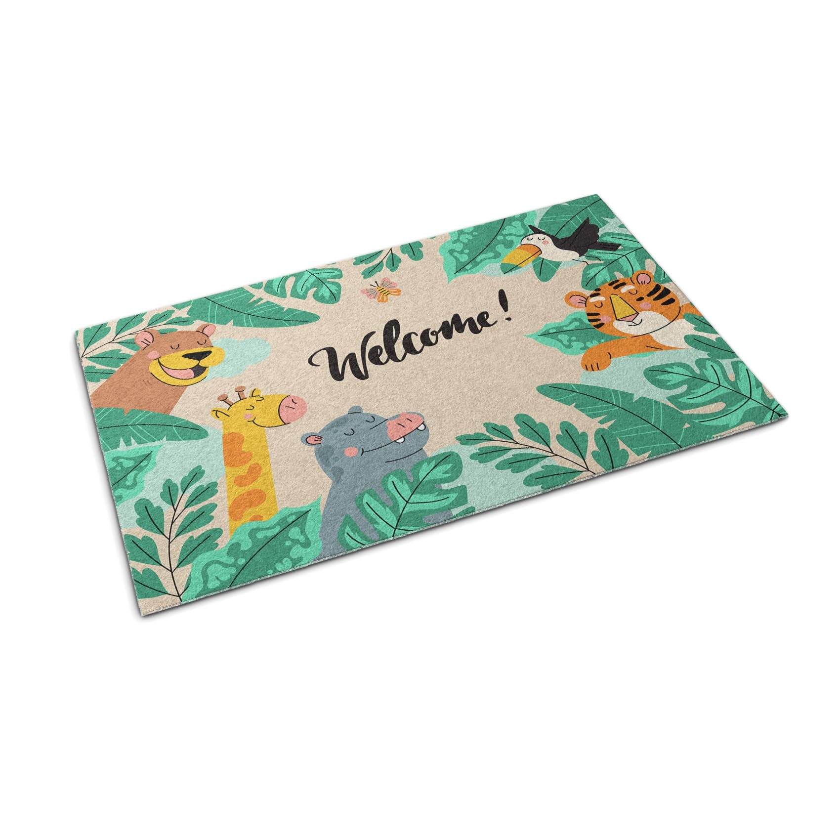 Paillasson 60x40cm tapis anti-salissures résistant et antidérapant pour entrée