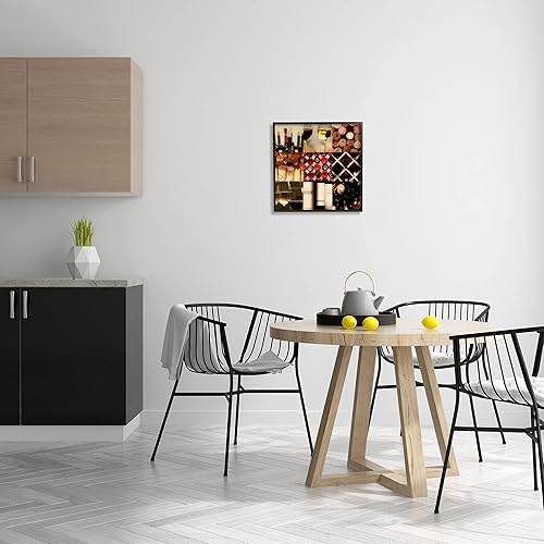 Miniatura 8 de Stupell Industries Wine Lovers Collage - Placa de pared tradicional con corchos de vino, diseño de Gail Peck, 12 x 12 pulgadas, color marrón