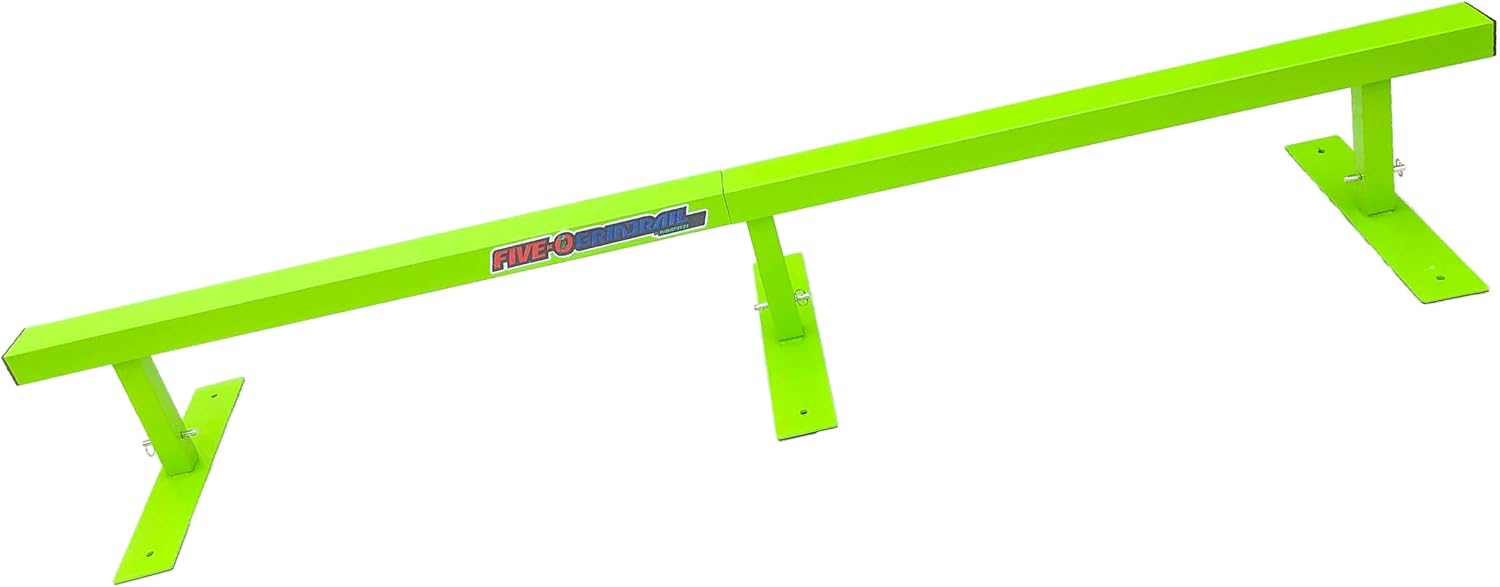 Ramptech Square Grind Rail (79 Long) - Weatherproof, Heavy-Duty Indoor and Outdoor DIY Skateboard Grindbox Kit - Portable Grindrails with Adjustable Height (11 - 15 Tall)