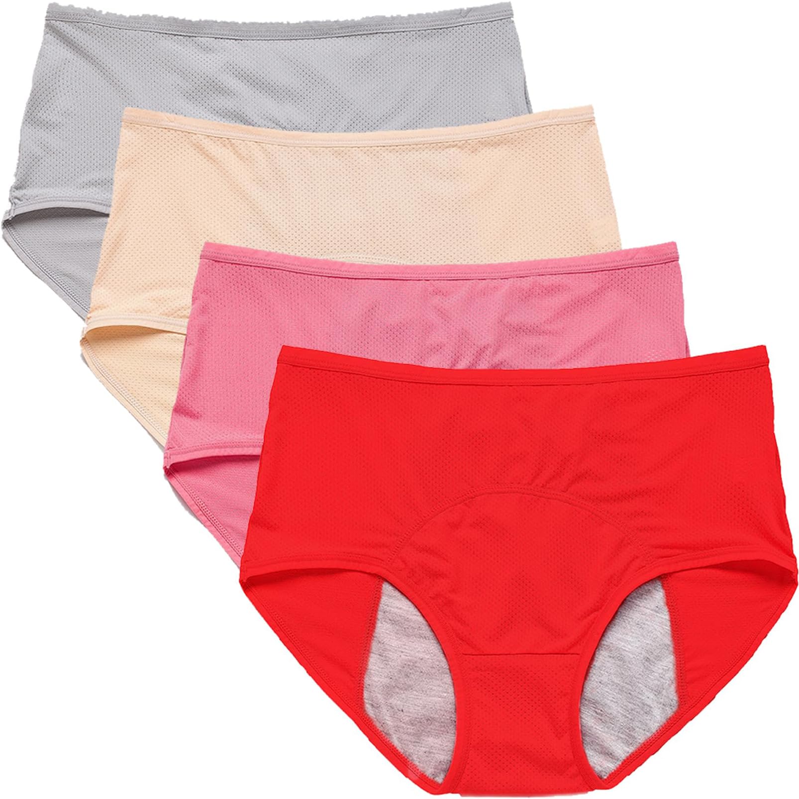 Szczelne spodnie menstruacyjne, ciężki przepływ, szczelna bielizna damska, majtki menstruacyjne ze średnim stanem, nadająca się do prania, wielokrotnego użytku, szczelna bielizna dla kobiet,