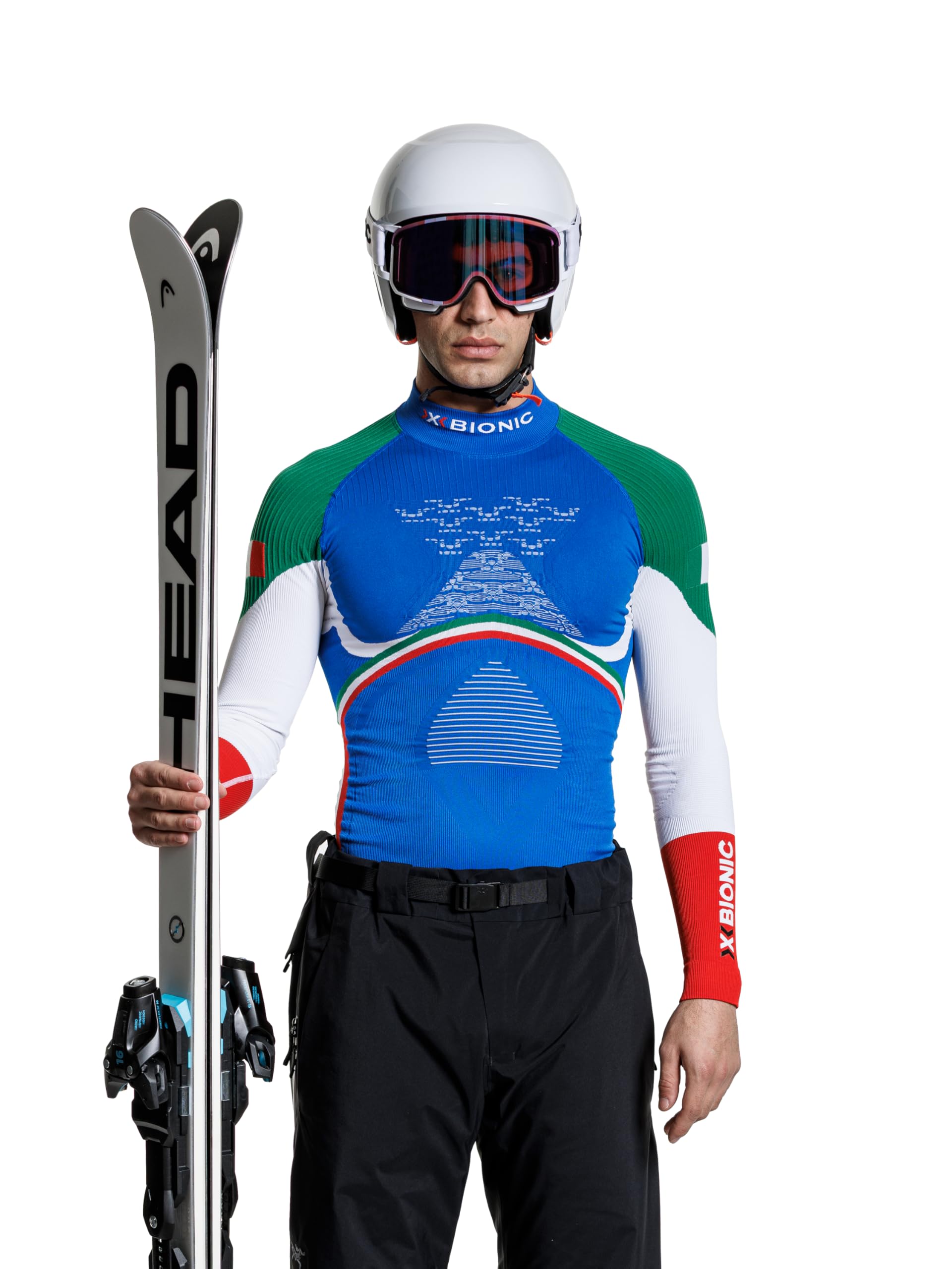 X-Bionic Energy Accumulator 4.0 Patriot Turtle Neck Long Sleeves Italy Strato Base Camicia Funzionale Uomo (Pacco da 1)