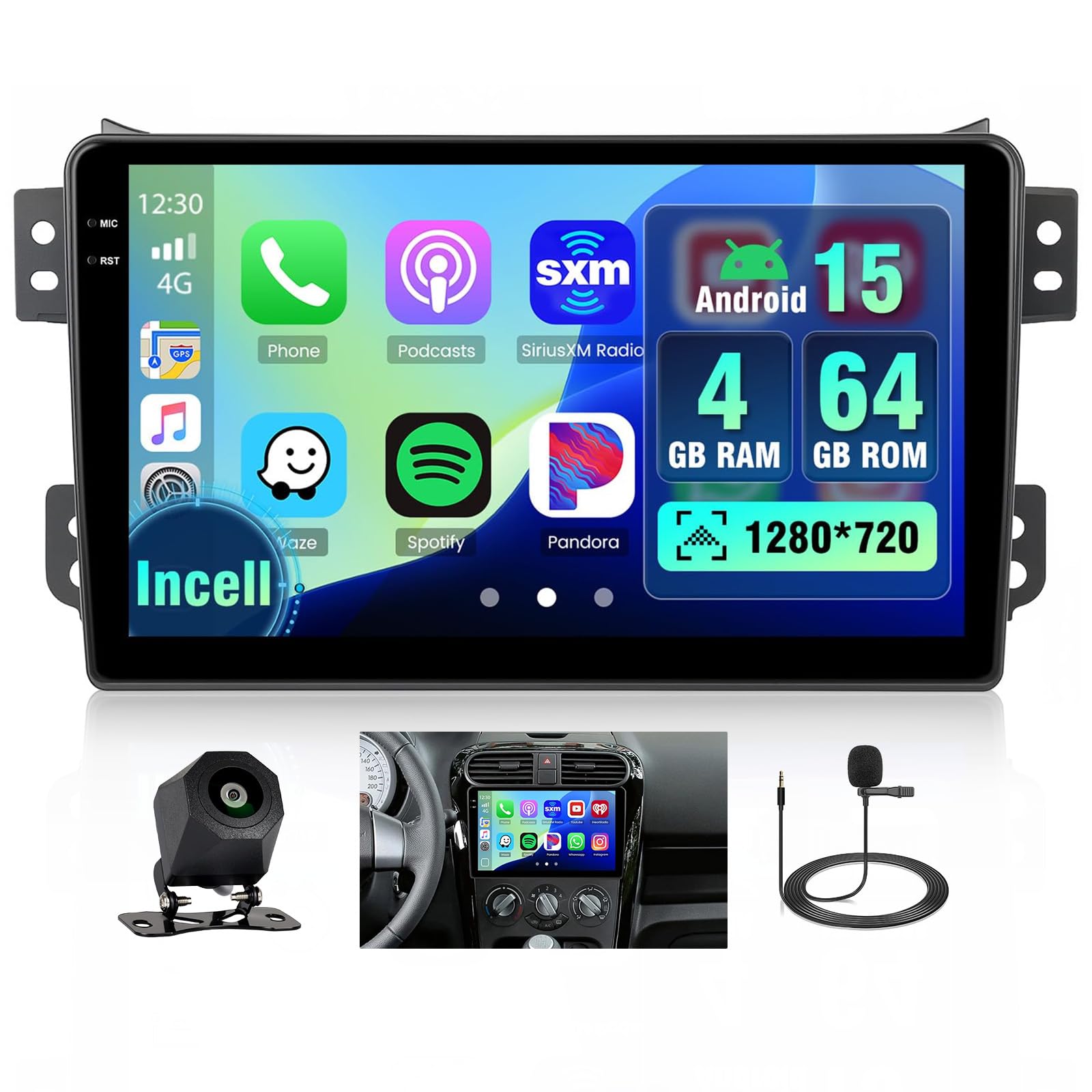 4G 64G VECHTEL 9 Bluetooth autoradio voor Suzuki Splash Ritz/Opel