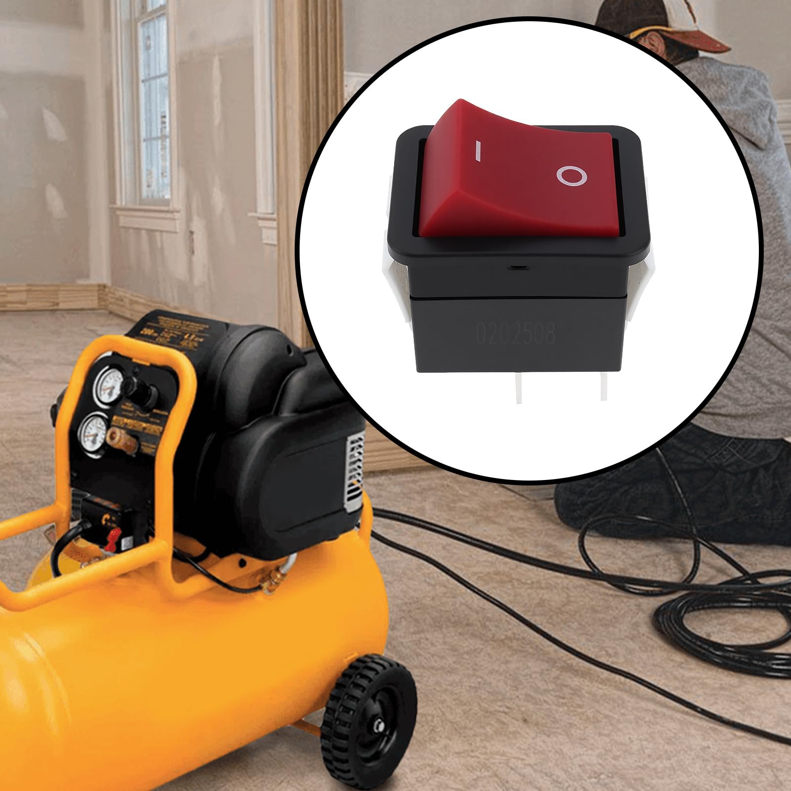 Briny River 1pc 4Pin Air Compressor Rocker Switch N043321 HY12-9-4 20A 125/250V Compatible with DeWalt - Image 4