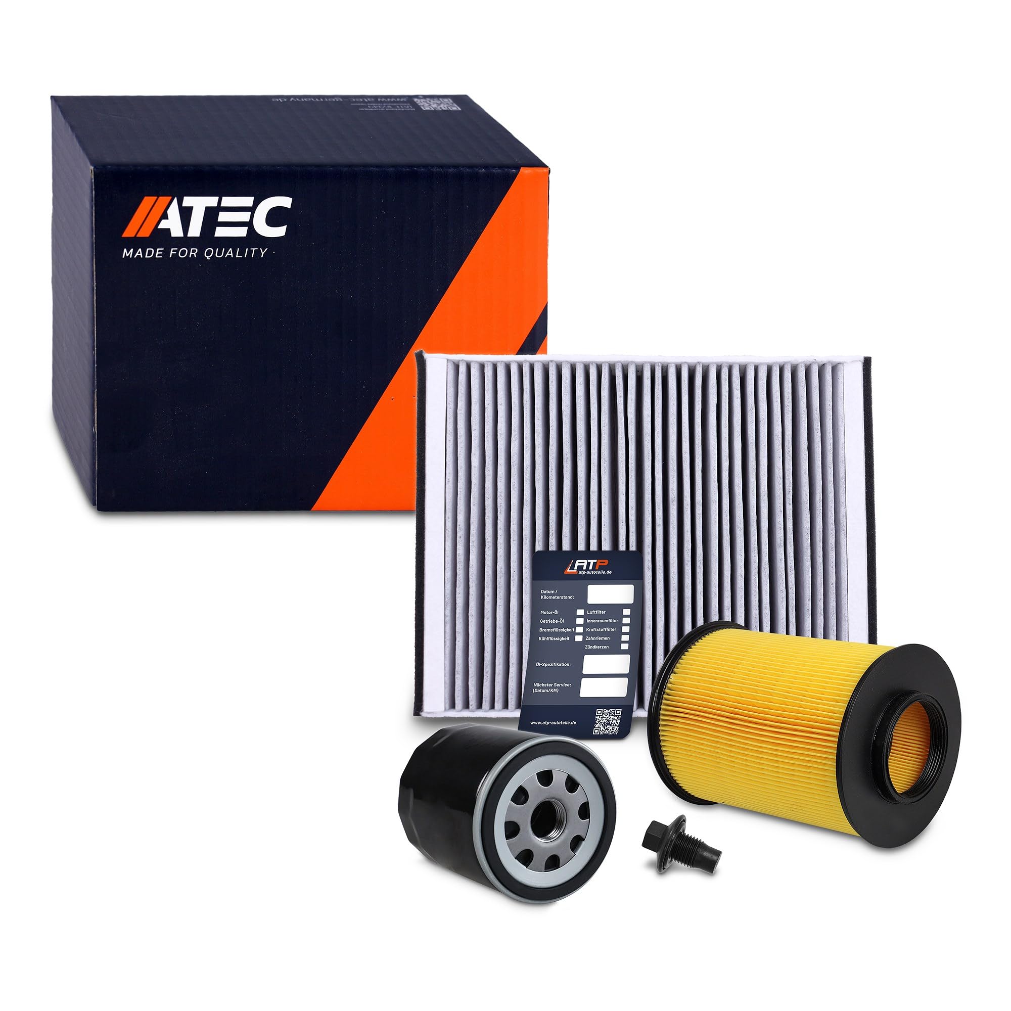 ATEC Germany Inspección paquete filtro conjunto con 1x filtro de aceite,1x