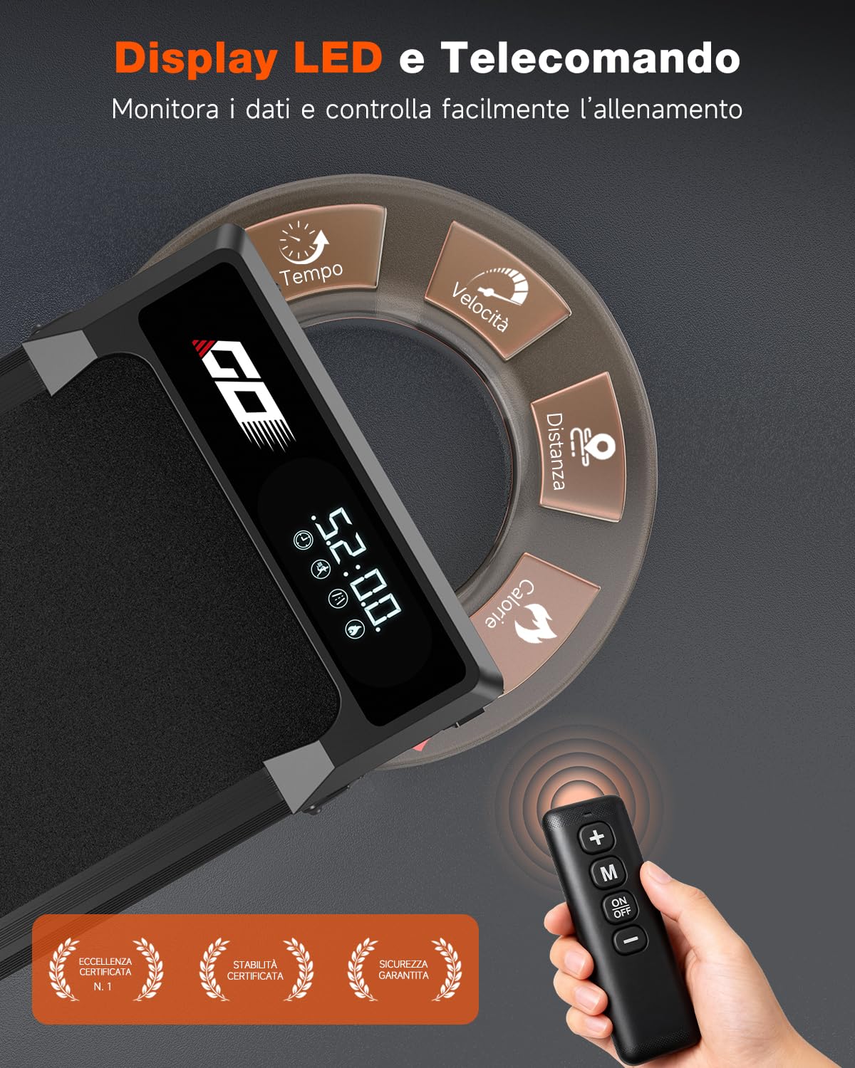 Tapis Roulant Elettrico Pieghevole 3 in 1 con Inclinazione 9%, Walking Pad 1-10 km/h, Motore Brushless Silenzioso 3,0 HP, Portata 140 kg, Display LED, Ammortizzato, Salvaspazio Casa Ufficio