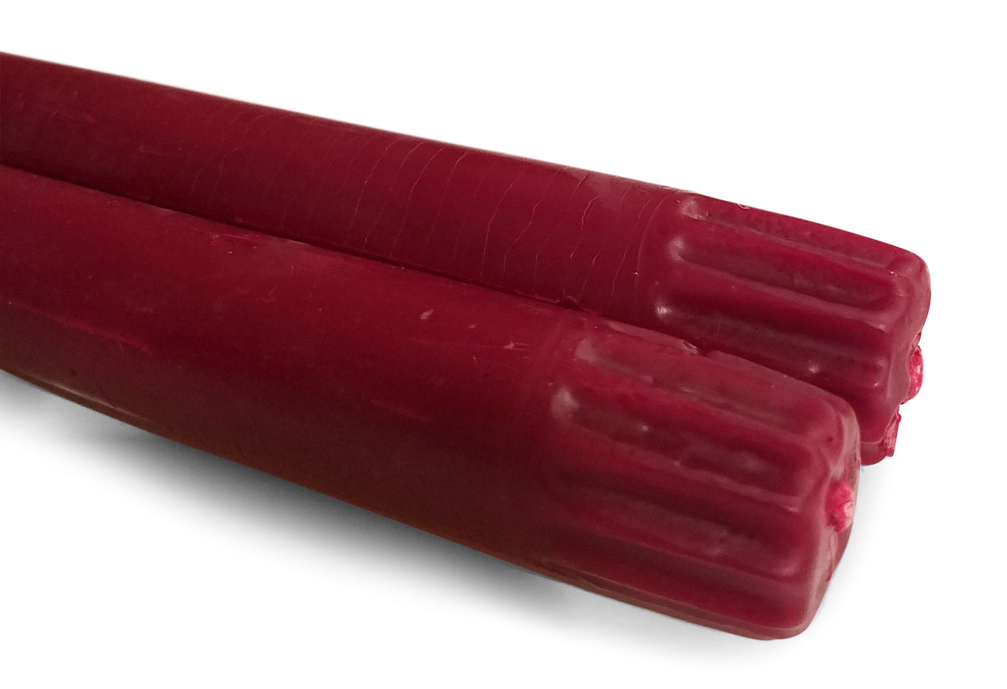 Hubbardston Candle Company 100% Pure Beeswax 6 inch Cranberry Scented Colonial Taper Candle Pair, Hand Poured