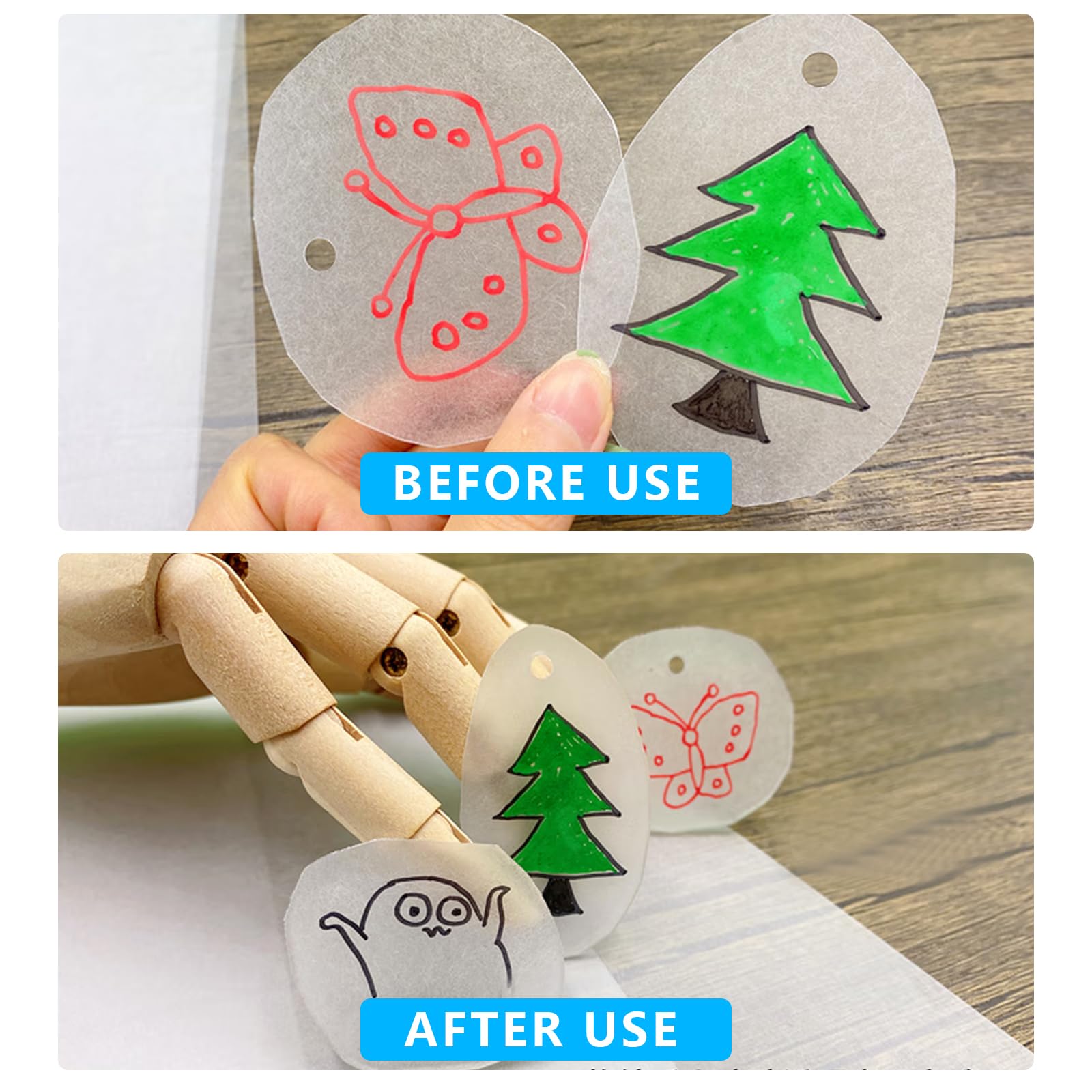 Bricolage Enfant Creatif Film Plastique Fou Magique A4 - 10 Feuilles Thermorétractables | DIY, Déco | Mat Et Transparent Feuilles Bricolage Rétrécissantes