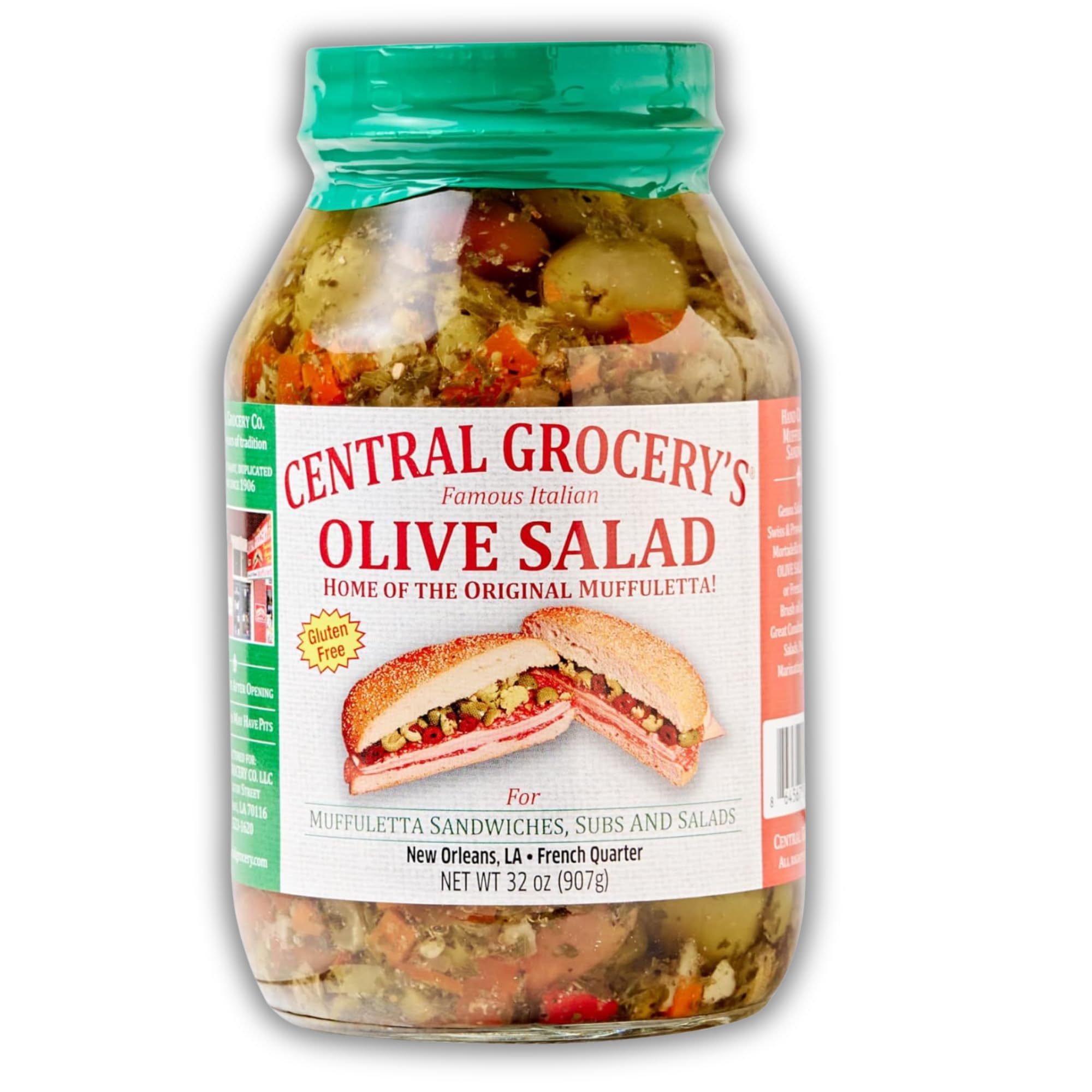 - Central Grocery Olive Salad - 32 oz (Pack of 1) Perfect for Muffulettas, Sandwiches, Pizza Toppings, Pastas, Hot Dog Topper, Salads and More
