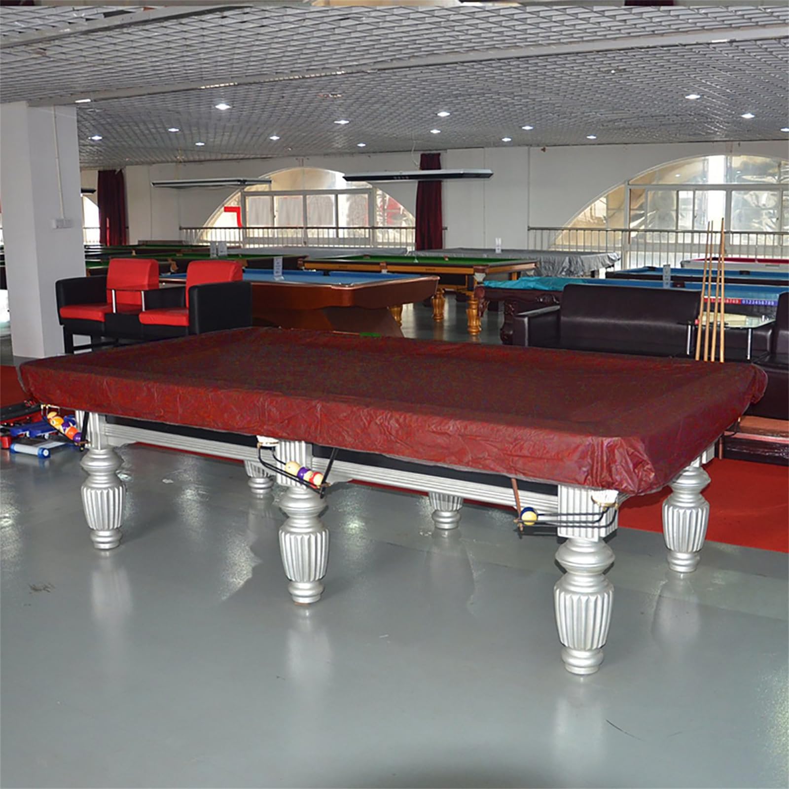 Funda para mesa de billar resistente al agua, tela Oxford para mesas de ping pong de 2,4 m, 260 x 150 cm