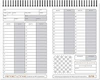 Vista 3 de Libro de puntuaciones de ajedrez Perfect Strike con reglas e instrucciones de puntuación. Heavy Duty. Práctica y competencia. (8.5" x 11") TS-5060