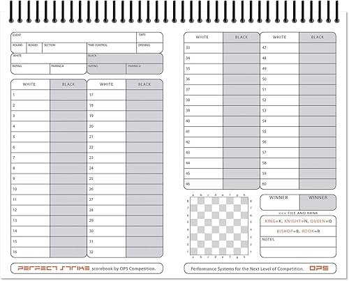 Miniatura 3 de Libro de puntuaciones de ajedrez Perfect Strike con reglas e instrucciones de puntuación. Heavy Duty. Práctica y competencia. (8.5" x 11") TS-5060