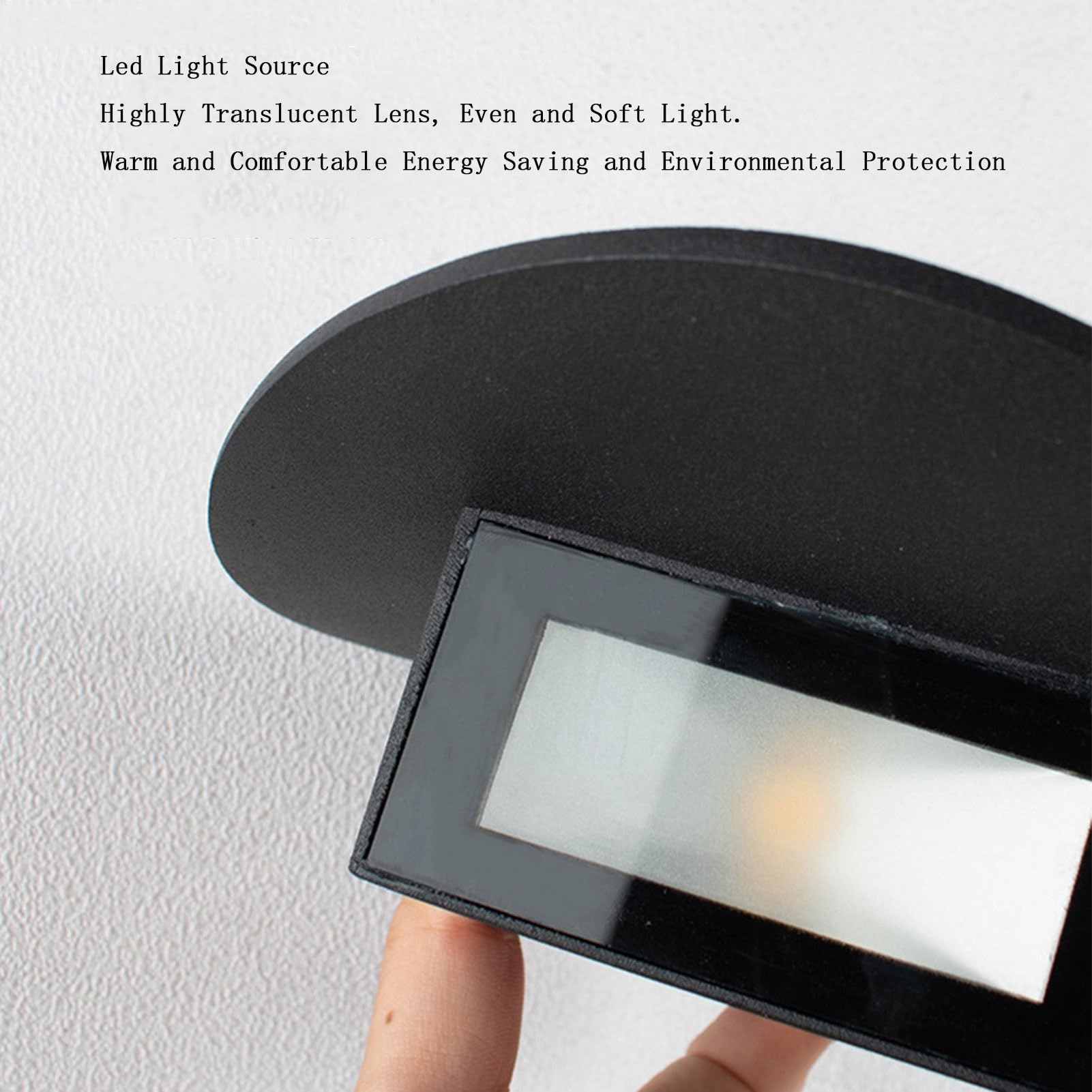 moderna lampada da parete per interni a led Lampada da parete con staffa rotonda piatta Applique da parete impermeabile in alluminio Interno/esterno apparecchio di illuminazione a parete for camera da