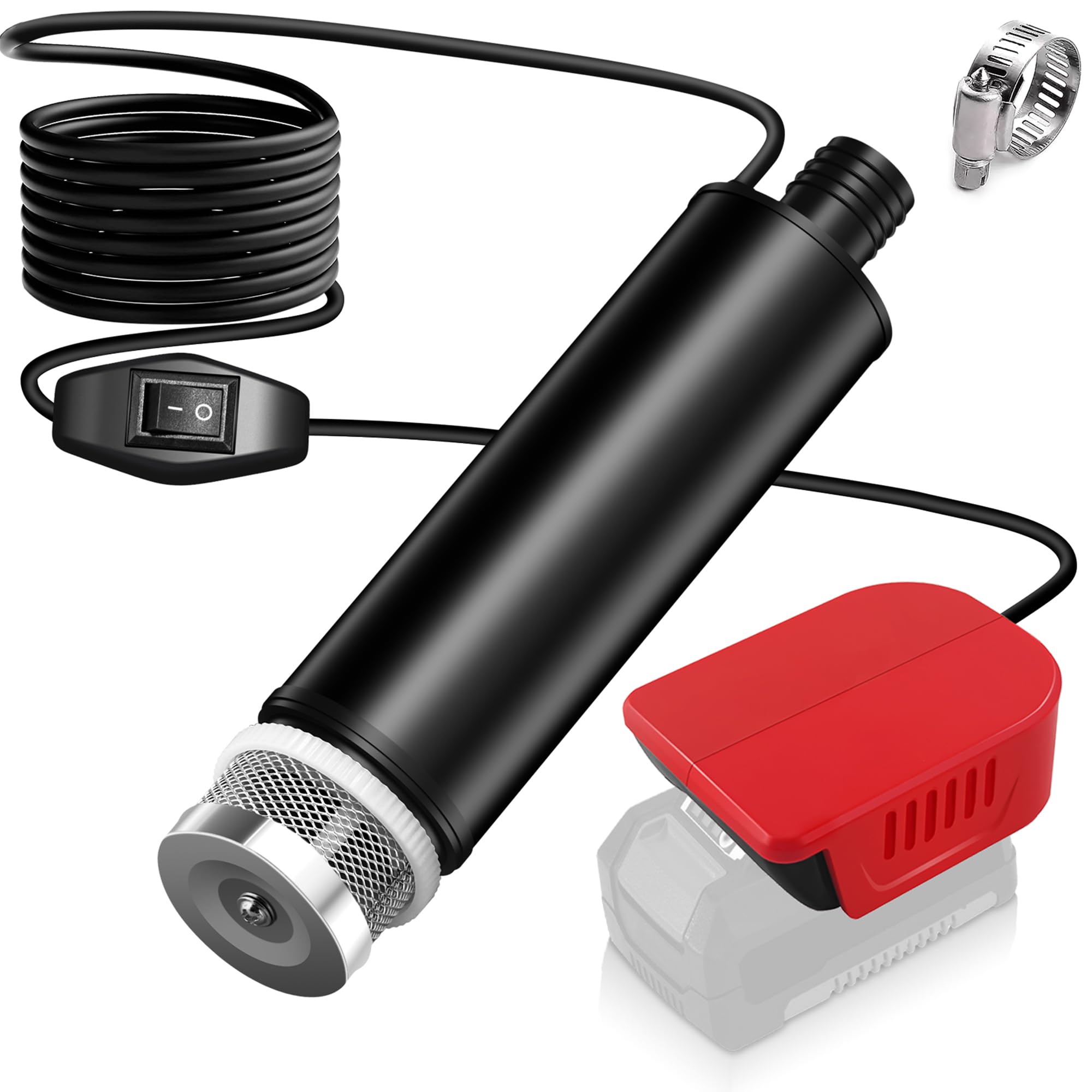 Tiefbrunnenpumpe für Einhell 18V Power X-Change Akku, 635GPH Tauchpumpe für Pool, Garten, Brunnen
