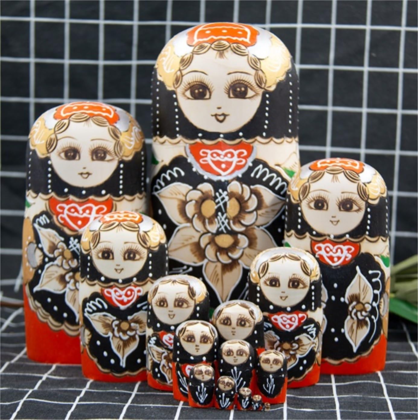Poupée Russe Poupées Gigognes Mignonnes en Bois Faites À La Main, 15 Couches, Jouet Matryoshka, Cadeaux pour Décoration De Maison Jouet Empilable