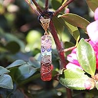 Vista 12 de Orgone Chakra Pendant 7 Chakra Stones Necklace Orgonite Pendant with Adjustable Cord Crystals Necklace for Women Men