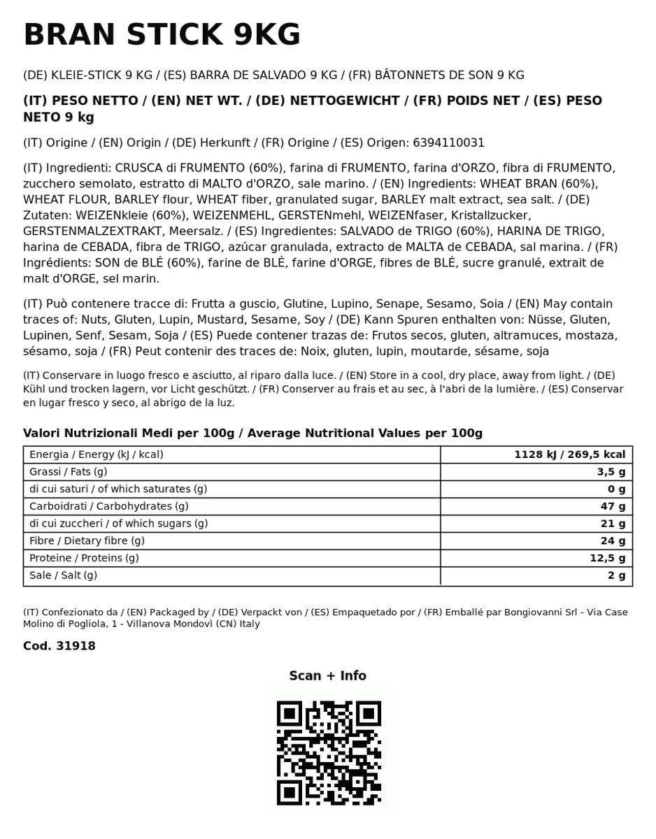 Bongiovanni Bontà Naturali Bâton de Son 9Kg