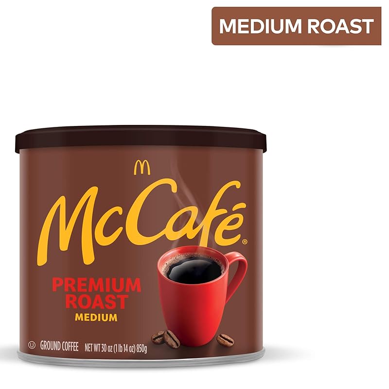 McCafe Premium Roast, Medium Roast Ground Coffee, 30 oz Canister Premium Roast 30 Ounce (Pack of 1)
