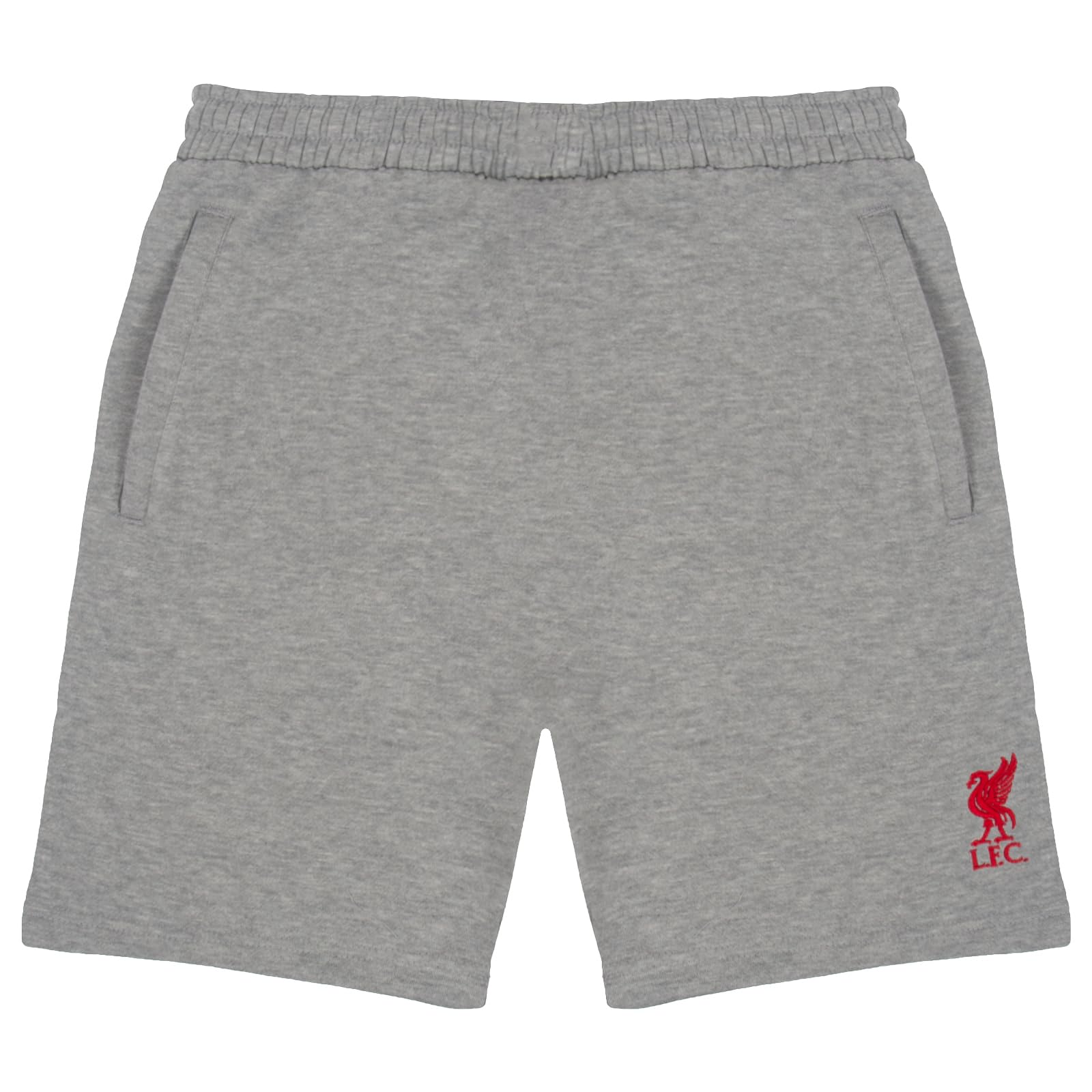 Liverpool FC Official Football Gift Mens Fleece Jogger Shorts Grey Large