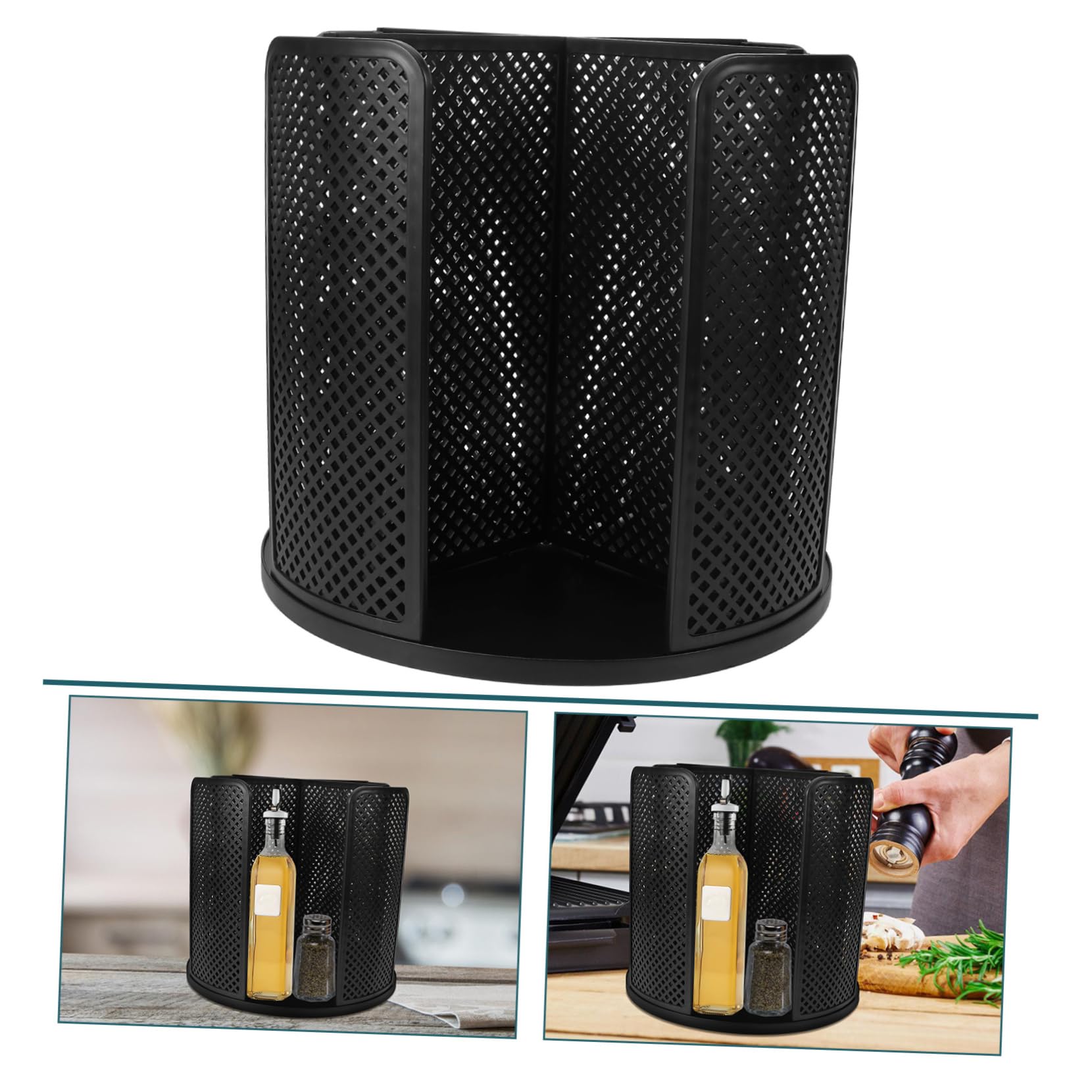 Organizador Giratorio para Especias, Almacenamiento de condimentos de Cocina para fácil Acceso en Espacios Estrechos, admite Varias Botellas y frascos de Especias.