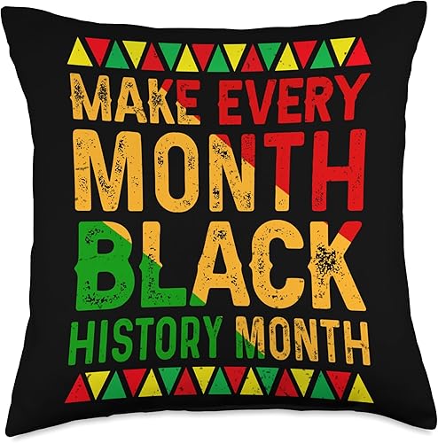 Miniatura 4 de African Pride Afro Black History Month Clothing Make Every Black History Month African Pride Afro Throw Pillow, 16x16, Multicolor