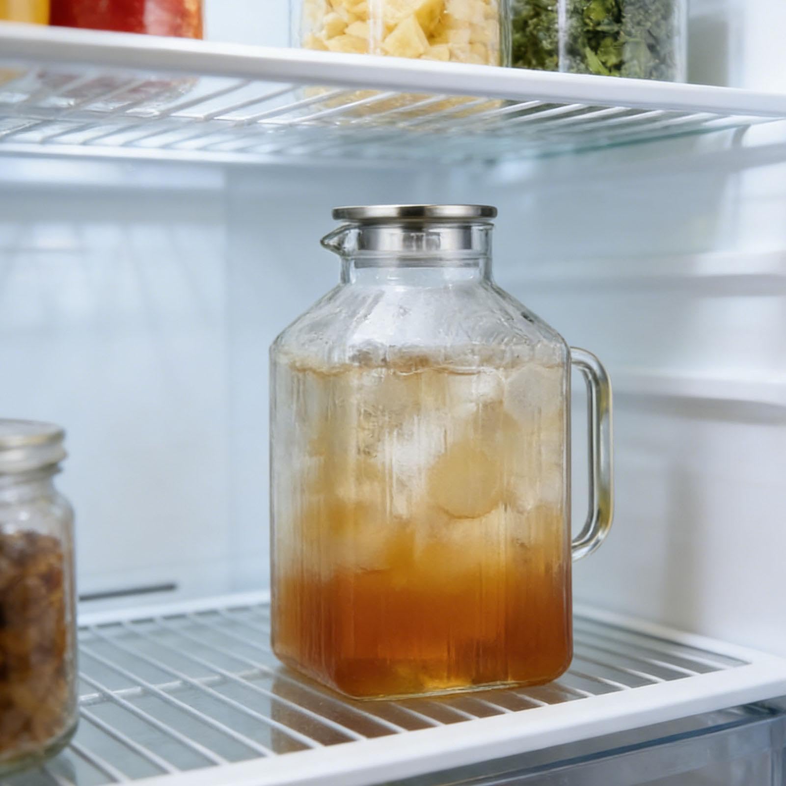 Wasserkrug mit einem Deckel 3,8 Liter mit großem Fassungsvermögen und | Kaltbrüh-Limonadenkaraffe, Teeflasche und Krug Geeignet für kaltes Wasser, Saft, selbstgemachte Getränke, Kaf