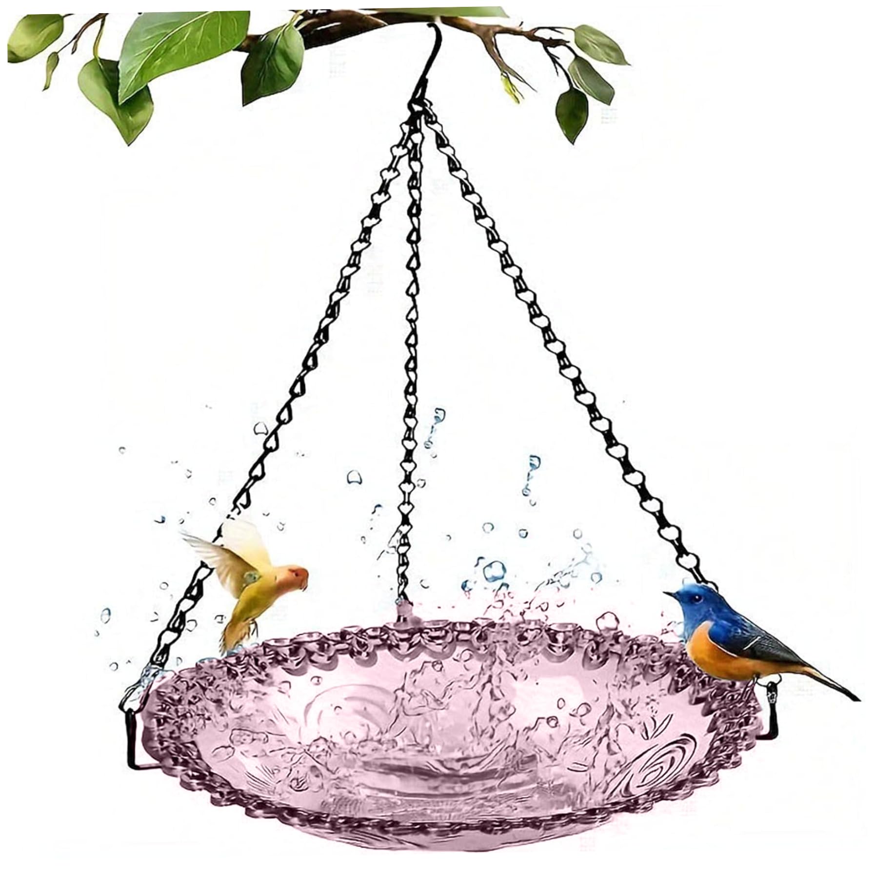 Bain Pour Oiseaux En Céramique Résistant Au Gel - Mangeoire Et Abreuvoir Extérieur, Décoration De Jardin 16x10 Cm