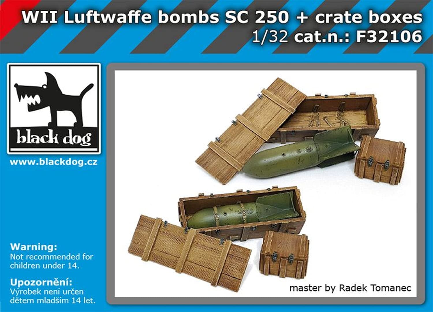 Blackdog 1/32 WWII German Air Force SC250 Bomb + Transportation