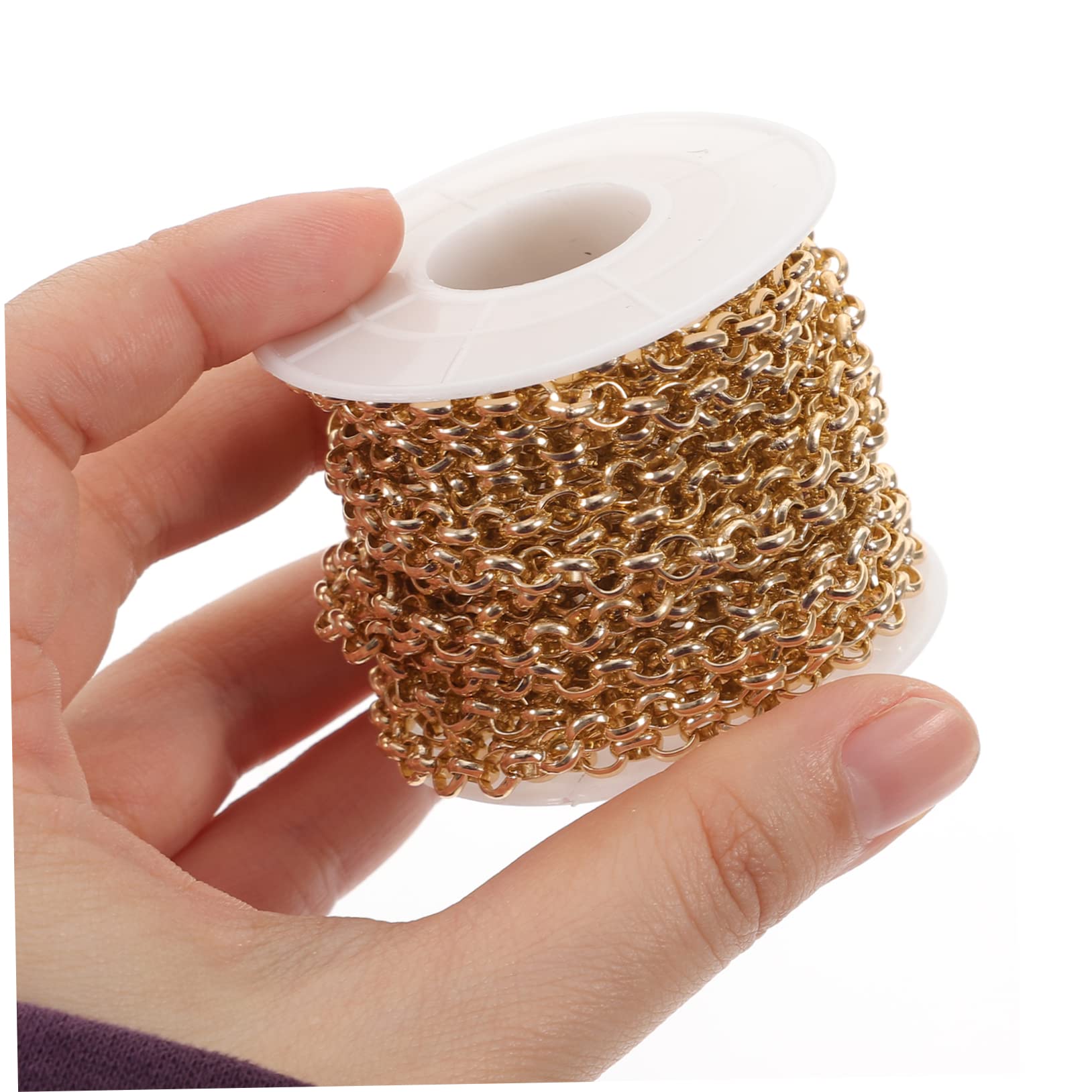 SHINEOFI 3rotoli Catena Alluminio per Creazioni Fai Te Catena Decorativa per Bracciali e Collane Metri Roll Accessorio per Artigianato e Gioielli Personalizzati