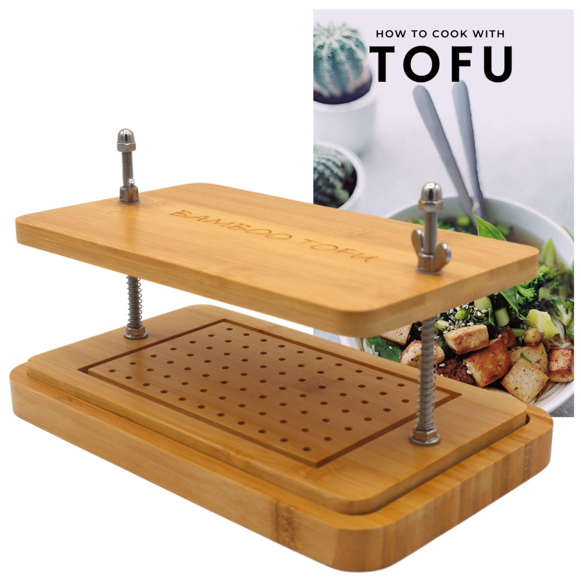 Press Kit for Quick Preparation of Super Extra Firm Tofu Organic Recipes, Baked Tofu and Tofu Lite