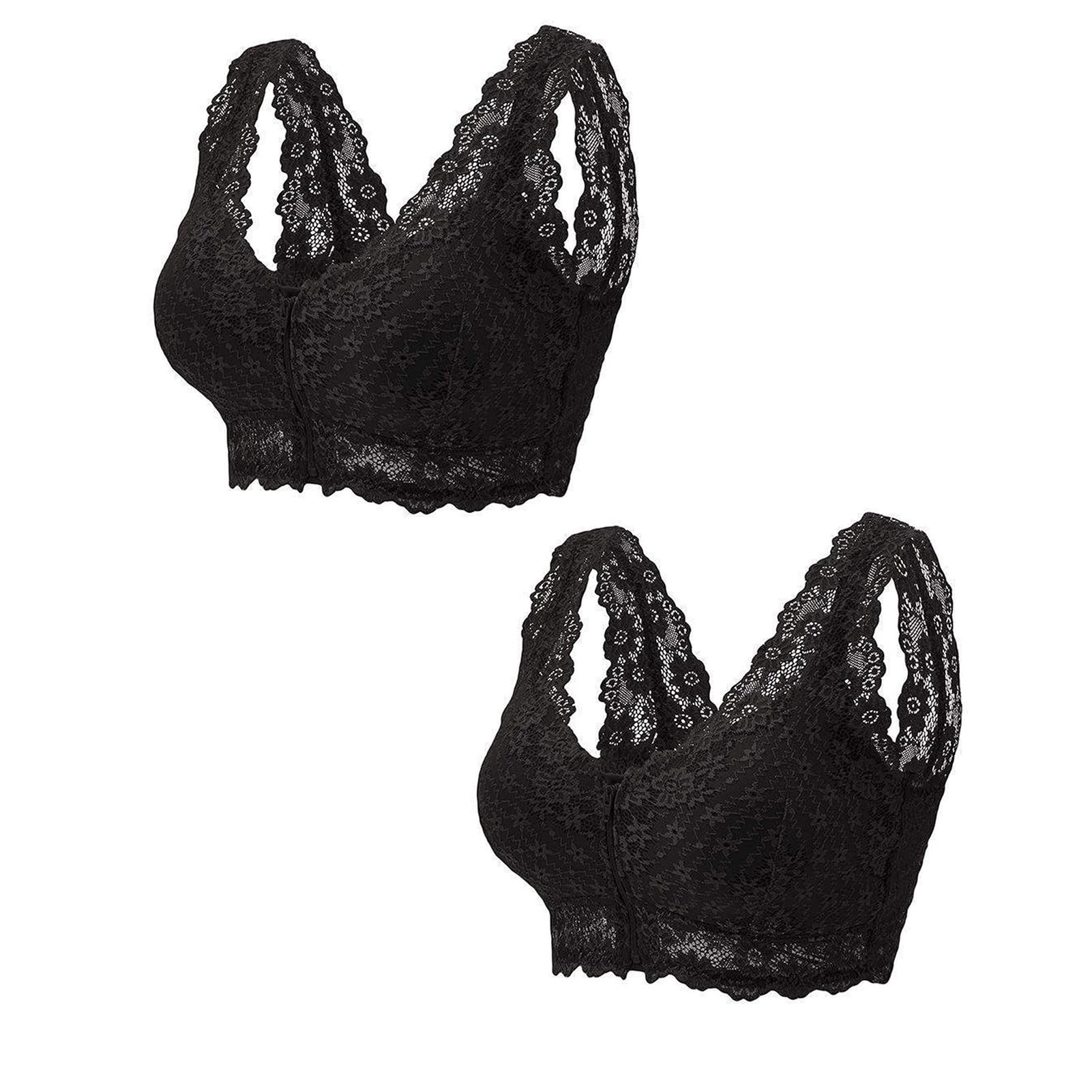 Lot De 2 Soutiens-gorge De Mastectomie À Fermeture Frontale For Femmes Couverture Complète Poches Post-opératoires Haut De Soutien-gorge Quotidien Avec Coussinets Amovibles