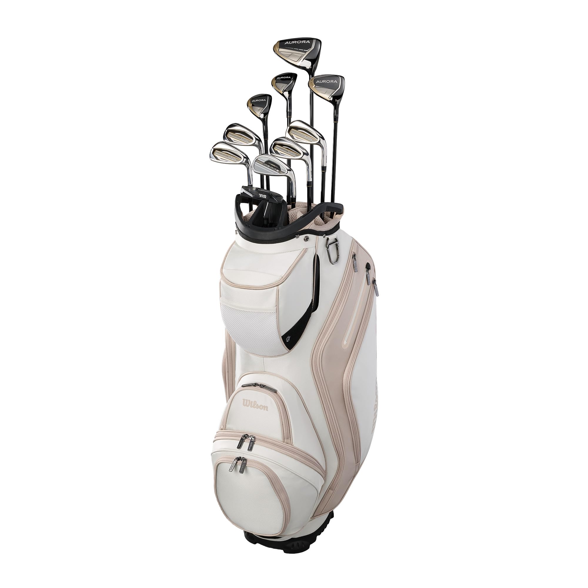 Wilson Aurora - Juego completo de golf para mujer con bolsa para carrito - mano derecha, estándar + pequeño