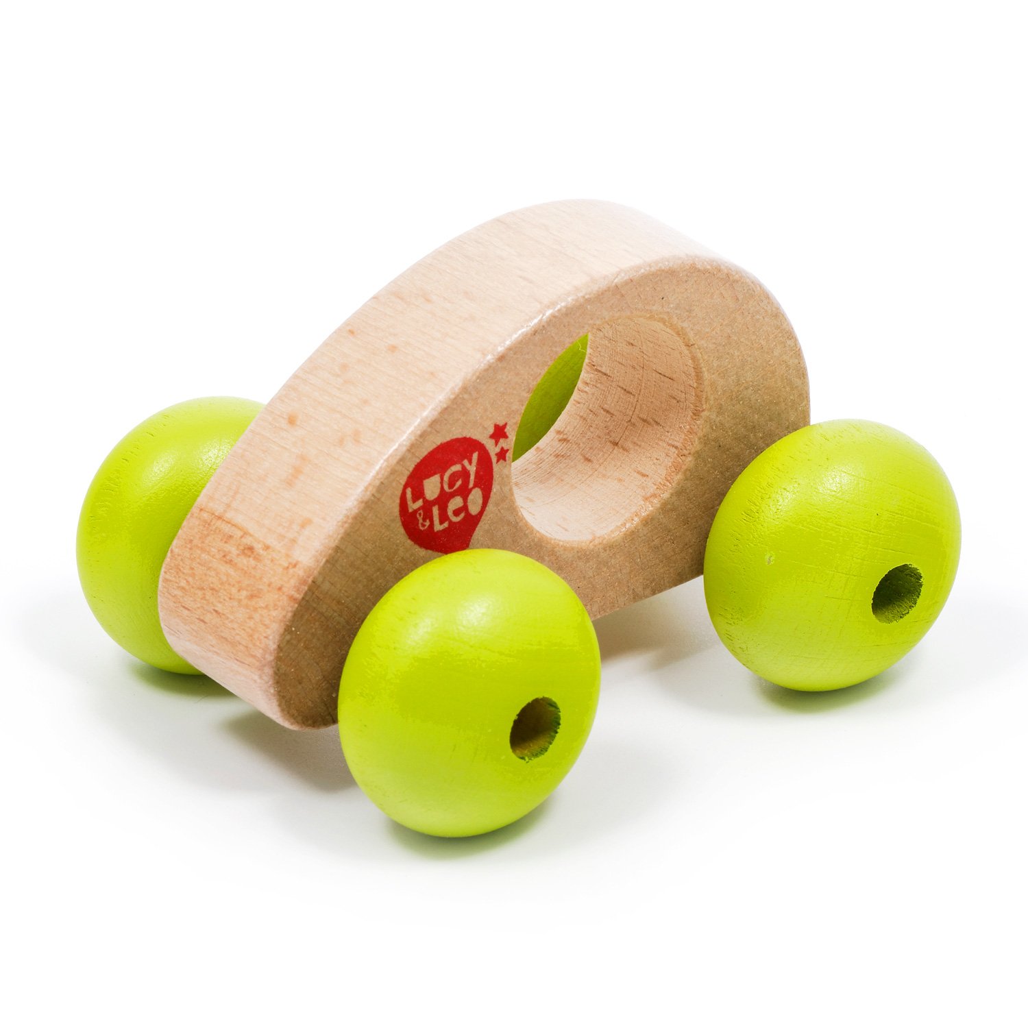 wooden push along car