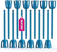 Vista 6 de Pixiss Mezclador bidireccional de epoxi y pintura - 3 paletas de silicona reutilizables - Agitador multiusos para accesorios de taladro