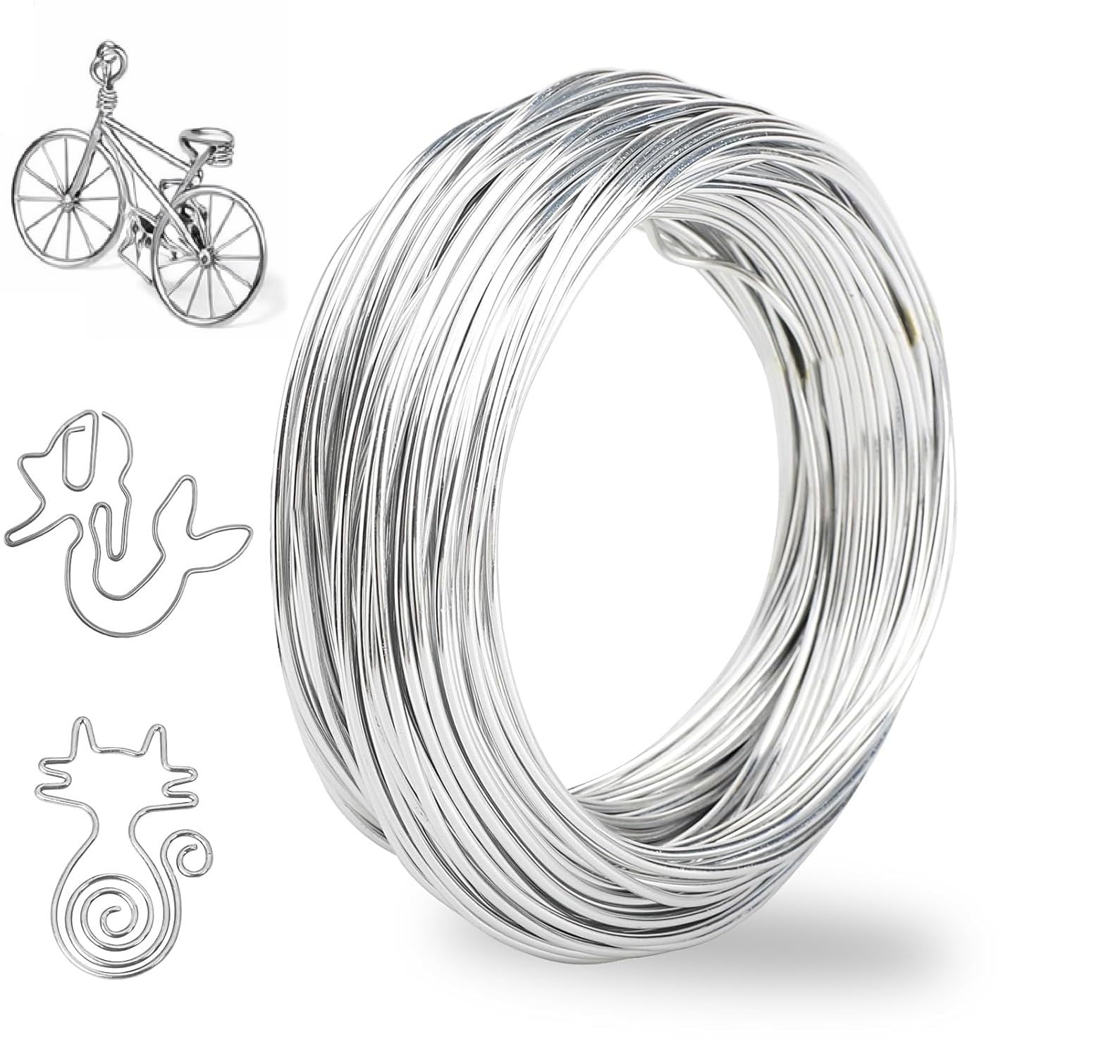 ART IFACT 10 Meters - 14 Gauge (2mm) Aluminium Silver Art and Craft Wire for Jewellery Making, Flower Decoration, and Stop Animation and Floral Arrangements (10 Meters)-image-18