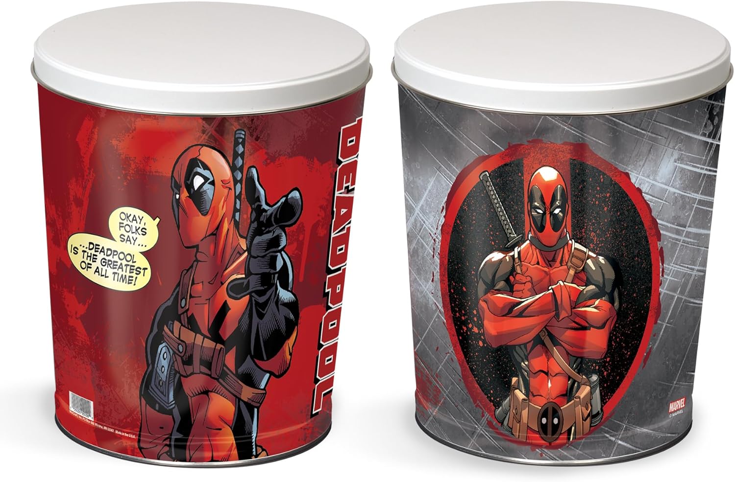 WinCraft Gift Tin Tapered 3 Gallon Deadpool Marvel Deadpool