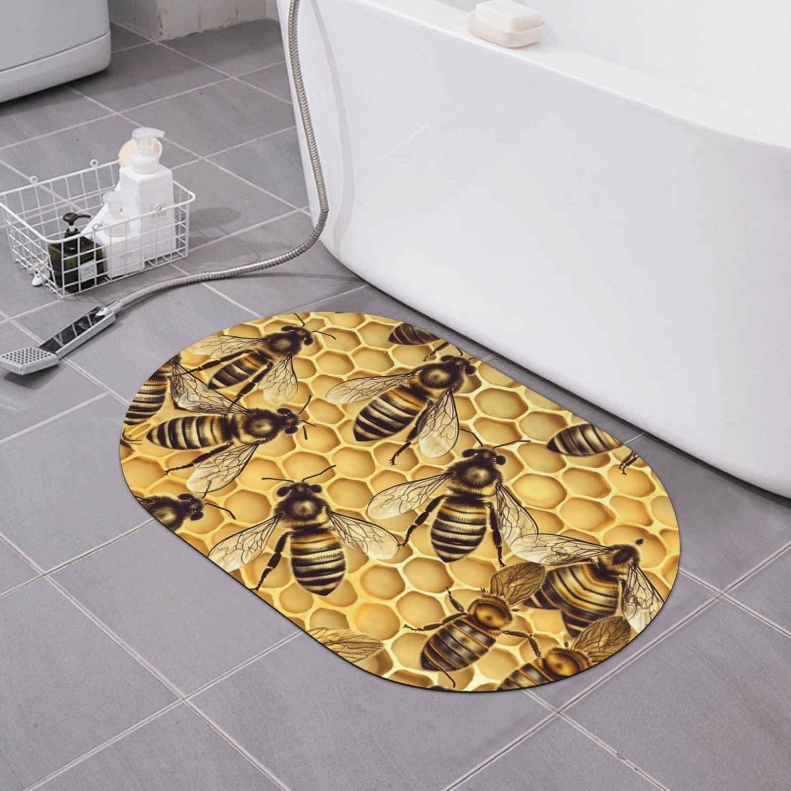 Paillasson super absorbant Bees2 tapis antidérapant séchage rapide