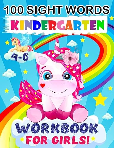 100 sight Words Kindergarten Workbook for Girls: Top 100 High-Frequency Sight words for preschoolers and kindergarteners ages 4-6 years old
