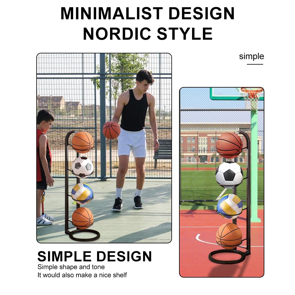Estantería de Almacenamiento de Pelotas Baloncesto Vertical