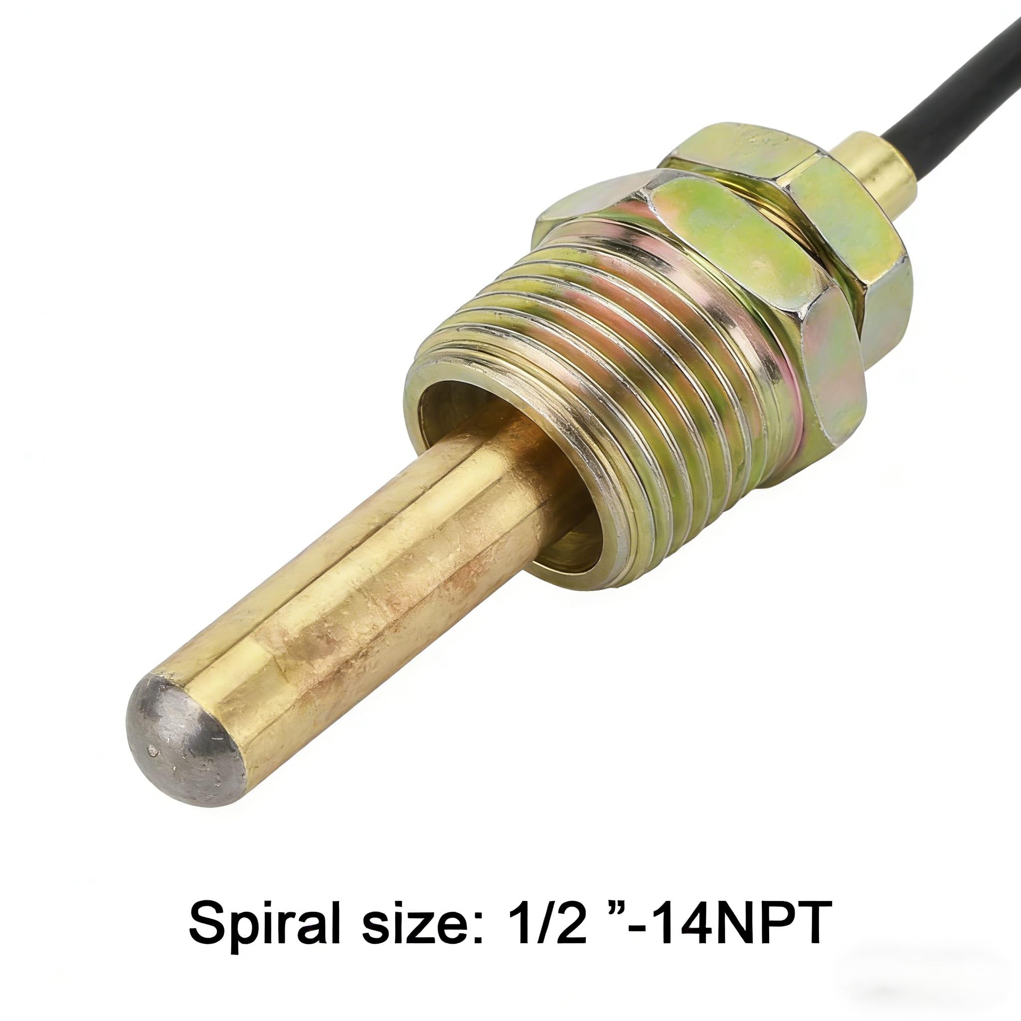 Car Water Temperature Meter, Metal Car 52mm Mechanical Water Temperature Temp Meter Replacement Gauge 38 104?? 12V Yellow Light